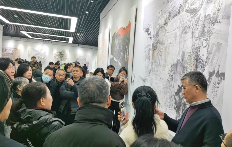 “此处有烟霞”雁庐艺术·北京逸真画院 “逸真心”公益作品展在临朐县开幕-图片5